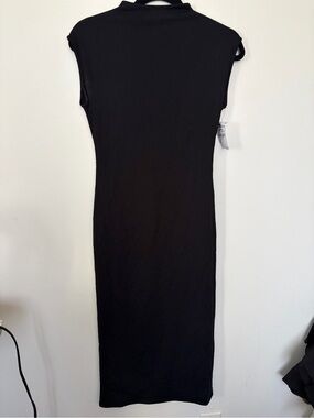 NWT Nordstrom OPEN EDIT Classic Black Sleeveless Midi Dress - XS